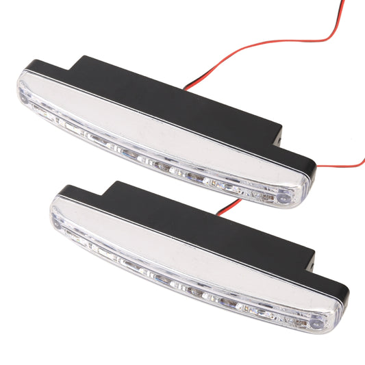 1 Pair DC9-16V 2W 120LM 7000K 8 SMD-5050-LEDs Circular Car DRL&Turn Light, 2W 120LM 7000K