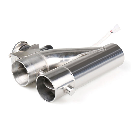 CNSPEED Y Shape 2 In 1 Car Remote Control Electric Exhaust Valve Pipe, Size: 2.25 inch, Size: 2.25 inch