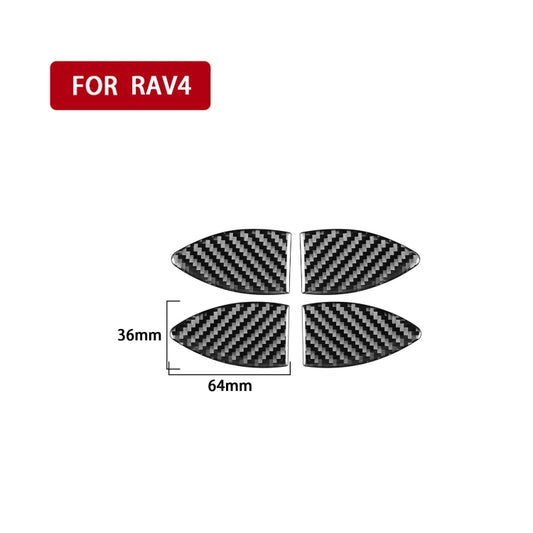 Carbon Fiber Car Inner Door Bowl Decorative Sticker for Toyota Old RAV4 2006-2013,Left and Right Drive Universal, Inner Door Bowl