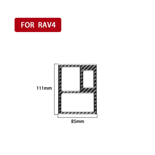 Carbon Fiber Car Rearview Mirror Adjustment Switch Frame Decorative Sticker for Toyota Old RAV4 2006-2013,Left Drive, Rearview Mirror Adjustment Switch Frame ,Left Drive