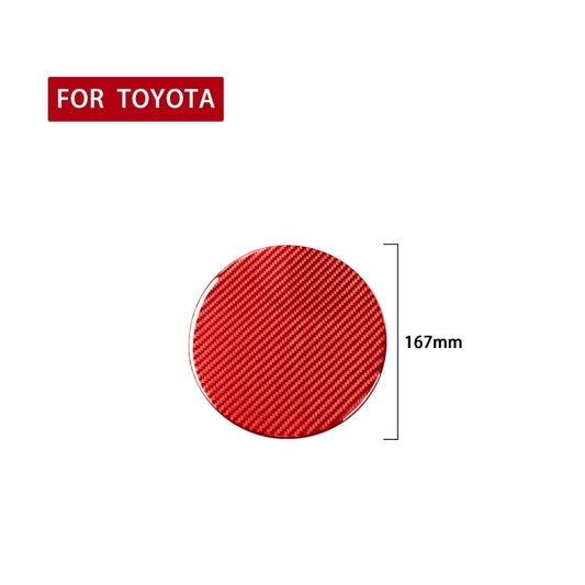 Carbon Fiber Car Fuel Tank Cap Decorative Sticker for Toyota Tundra 2014-2018,Left and Right Drive Universal, Fuel Tank Cap