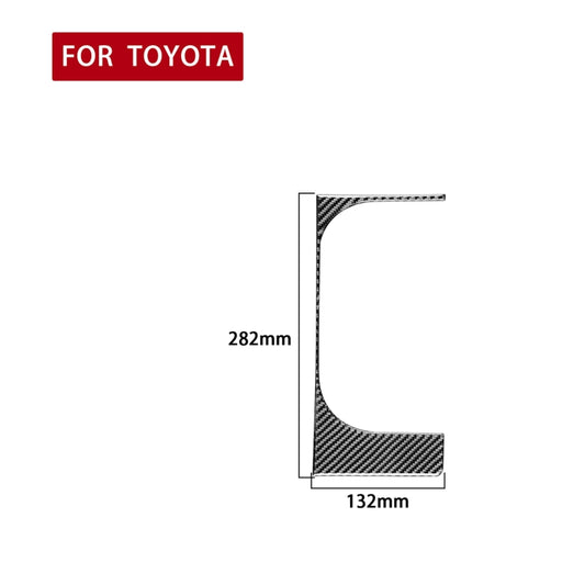 Carbon Fiber Car Cup Holder Frame Decorative Sticker for Toyota Tundra 2014-2018, Right Driving, Cup Holder Frame, Right Driving