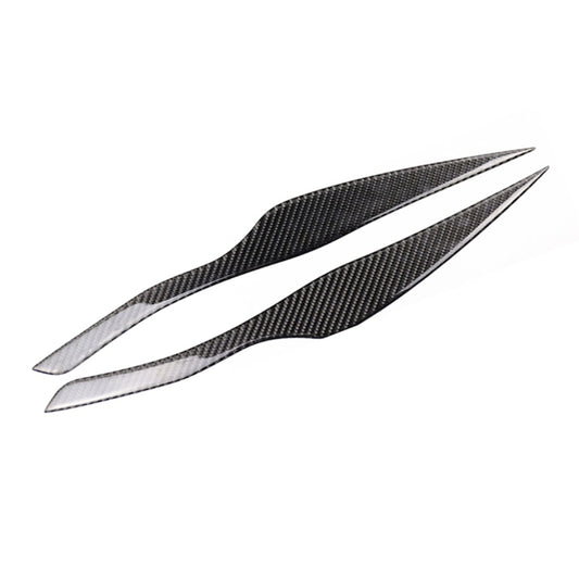 1 Pairs Carbon Fiber Car Lamp Eyebrow Decorative Sticker for BMW E90 / 318i / 320i / 325i 2005-2008, Drop Glue Version, Lamp Eyebrow Drop Glue Version