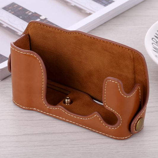 1/4 inch Thread PU Leather Camera Half Case Base for FUJIFILM X-A3 / X-A10, For FUJIFILM XA3