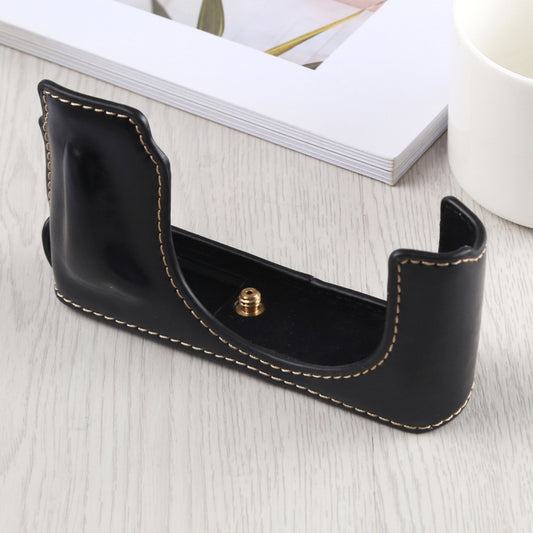 1/4 inch Thread PU Leather Camera Half Case Base for Leica DLUX TYP 109, For Leica D109, For Leica D901