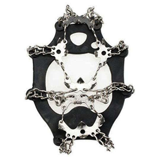 1 Pair 19 Teeth Anti-Slip Ice Gripper Hiking Climbing Chain Shoes Covers, 19 Teeth Size:L(Black), 19 Teeth Size:L(Orange), 19 Teeth Size:XL(Black), 19 Teeth Size:XL(Orange)