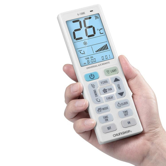 CHUNGHOP K-1308E Universal Air Conditioner Remote Control with Torch and LCD Backlight, K-1308E