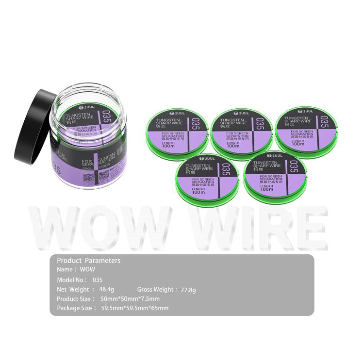 2UUL WS-035 0.035mm 100m Tungsten Sharp Diamond Wire, 2UUL WS-035