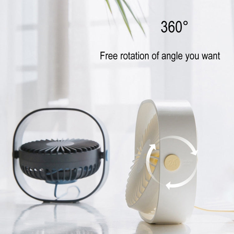 360 Degree Rotation Wind 3 Speeds Mini USB Desktop Fan, Desktop Fan