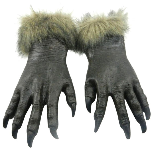 1 Pair Halloween Decoration Latex Wolf Gloves Halloween Festival Party Fancy Masquerade Glove Props, Wolf Gloves