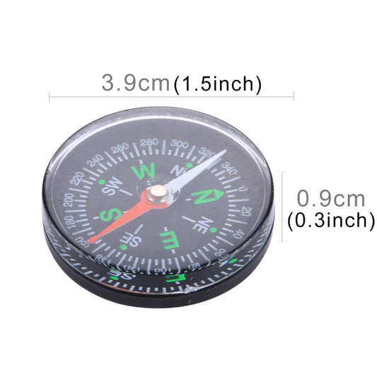 10 PCS 40mm Outdoor Sports Camping Hiking Pointer Guider Plastic Compass Hiker Navigation, Random Color Delivery, 40mm