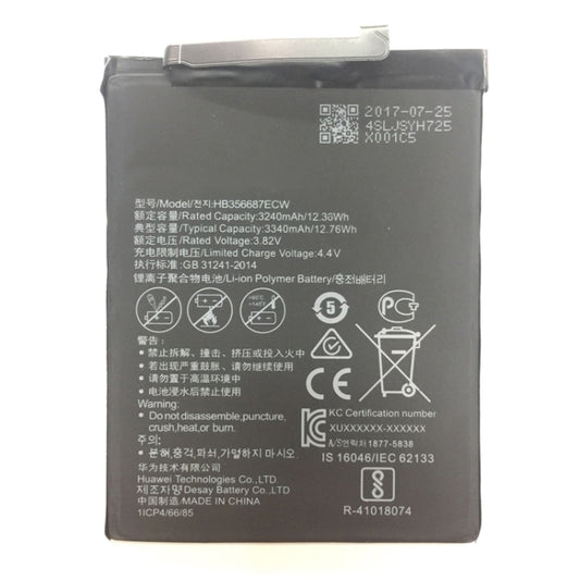 3240mAh Li-Polymer Battery HB356687ECW for Huawei nova 2 Plus / BAC-AL00 / Honor Play 7X, For nova 2 Plus