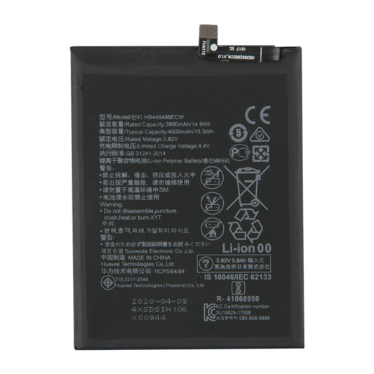 HB446486ECW for Huawei Honor 9X Li-ion Polymer Battery, For Huawei Honor 9X