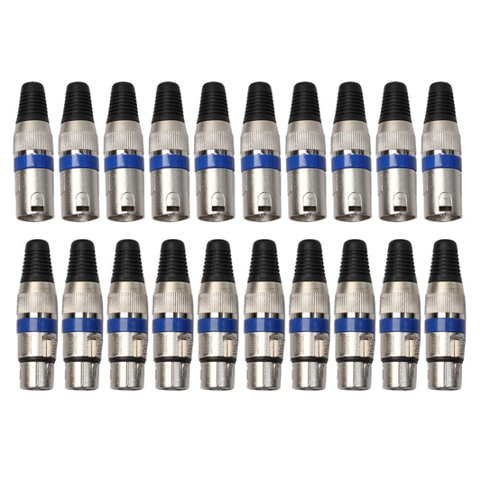 10 Pairs XLR Plug Male + Female Jack Mic Jack Plug Socket Connector, 10 Pairs