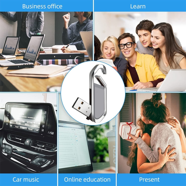 8GB Metallic Keychains Style USB 2.0 Flash Disk (Grey), 8GB (Grey)