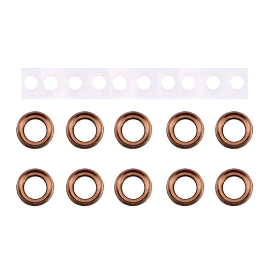 10 Pairs / Set Rear Camera Lens Ring + Flashlight Bracker for iPhone 6 Plus & 6s Plus, Rose Gold, For iPhone 6 Plus