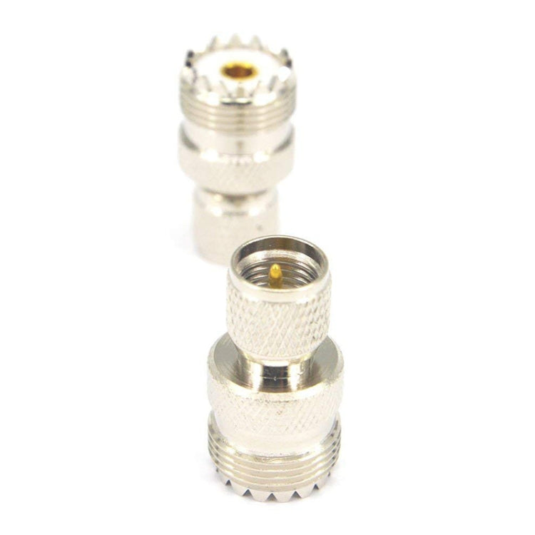Mini UHF Male to UHF Female Connector RF Coaxial Adapter, UHF Male to UHF Female