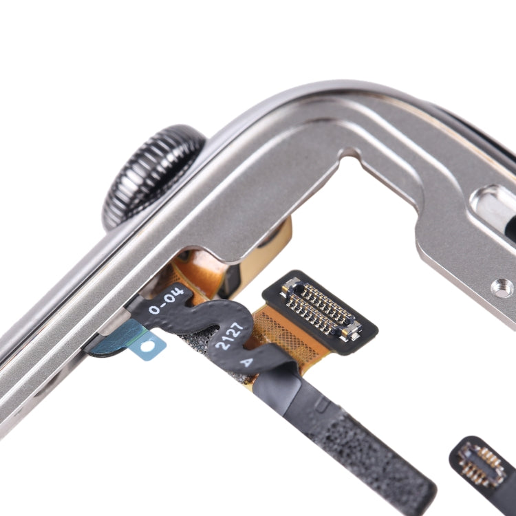 For Apple Watch Series 7 45mm Stainless Steel Middle Frame Bezel Plate with Loudspeaker / Power / Rotating Shaft Flex Cable, Series 7 45mm