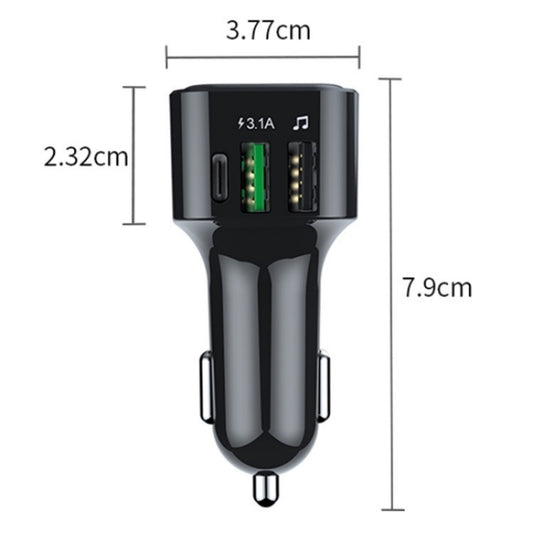Colorful light Car Hands-free Call Bluetooth Receiver Support U Disk MP3 Player, F10