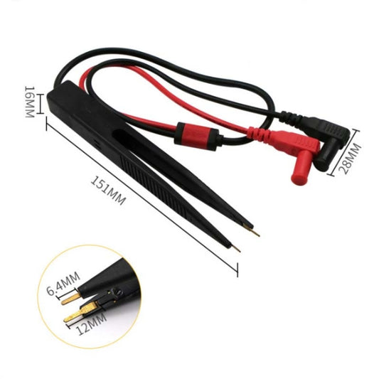 Chip Test Leads Component LCR Testing Tool Multimeter Tester Meter Pen Test Probe Lead Tweezers
