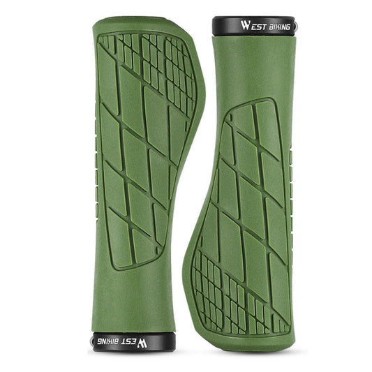 1 Pair WEST BIKING YP0804060 Bicycle Grips Mountain Bike Non-Slip Rubber Grips, YP0804060