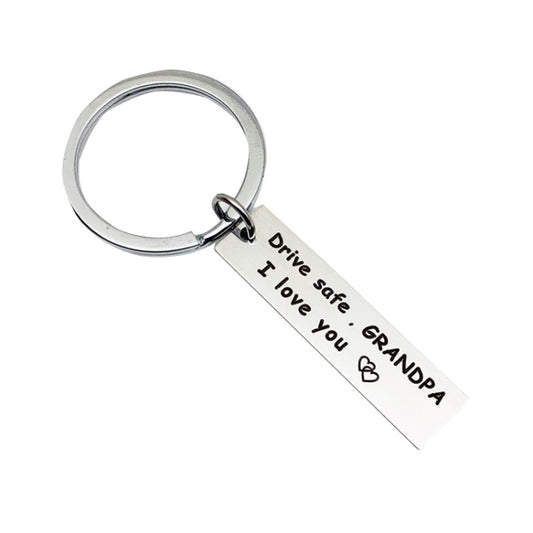 10 PCS C1010 Drive Safe Stainless Steel Tag Keychain, 10x40mm