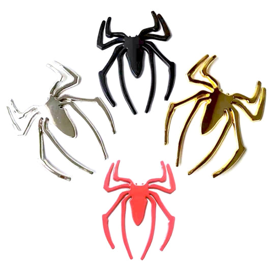 10 PCS Metal Three-Dimensional Spider Car Sticker, Color Random Delivery, Spider
