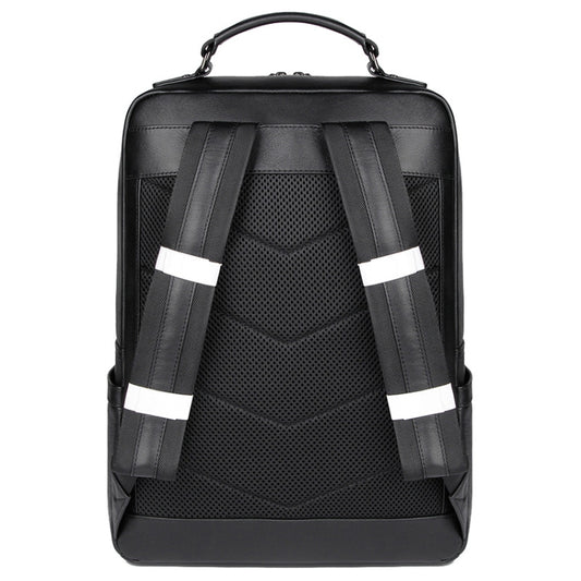 Casual Business Cowhide Leather Backpack Laptop Bag For Men