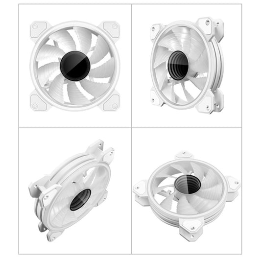 COOLMOON 12cm Infinity Lens Computer Cooling Fan PWM ARGB Chassis Cooling Fan, WF1 (Black)
