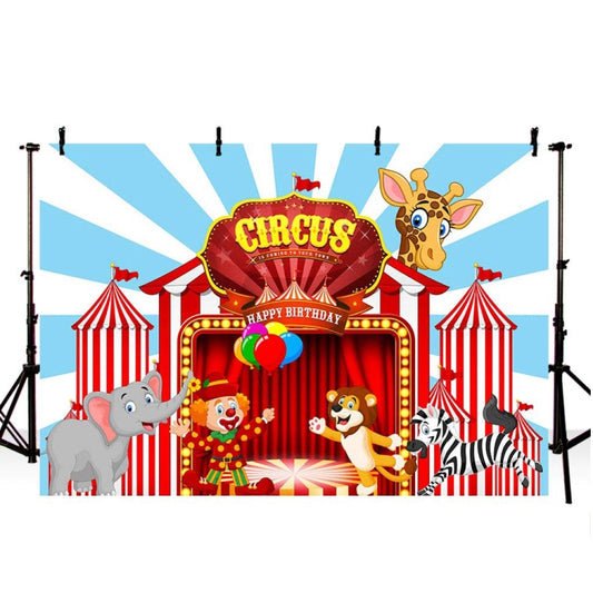 Circus Backdrop Carnival Party Decorations Banner For Birthday, 150 x 100cm, 180 x 110cm, 180 x 120cm, 210 x 150cm