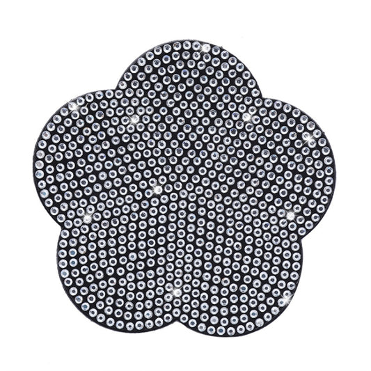 Car-mounted Diamond-filled Plum Blossom Decorated PVC Water Coaster