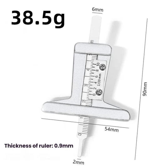 0-50mm Stainless Steel Tire Tread Depth Gauge, 0-50mm With Screw