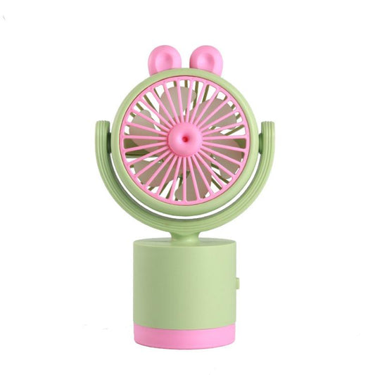 Cartoon Rabbit Desktop Fan USB Charging Handheld Fan Up And Down Adjustable Wind Direction
