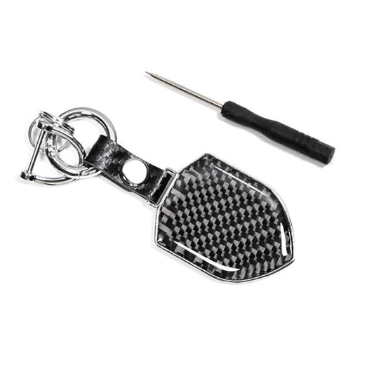 Carbon Fiber Pattern Car Keychain Metal Key Ring