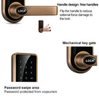 Password + Key + Sensor Card Zinc Alloy Red Bronze Electronic Door Lock Touch Screen Electronic Code Lock, OS8818-JS, OS8818-QGT Bronze, OS8818-HGT Red Bronze