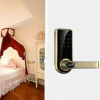Password + Key + Sensor Card Zinc Alloy Red Bronze Electronic Door Lock Touch Screen Electronic Code Lock, OS8818-JS, OS8818-QGT Bronze, OS8818-HGT Red Bronze