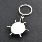 Creative Rudder Compass Style Keychain, Rudder Compass