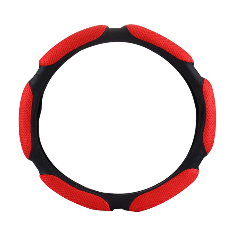 Sandwich Steering Wheel Cover, Red and white glue#38cm, Black and white glue#38cm, Grey and  white glue#38cm, Beige and white glue#38cm