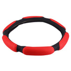 Sandwich Steering Wheel Cover, Red and white glue#38cm, Black and white glue#38cm, Grey and  white glue#38cm, Beige and white glue#38cm