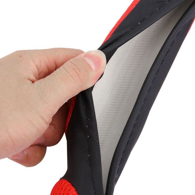 Sandwich Steering Wheel Cover, Red and white glue#38cm, Black and white glue#38cm, Grey and  white glue#38cm, Beige and white glue#38cm