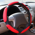 Sandwich Steering Wheel Cover, Red and white glue#38cm, Black and white glue#38cm, Grey and  white glue#38cm, Beige and white glue#38cm