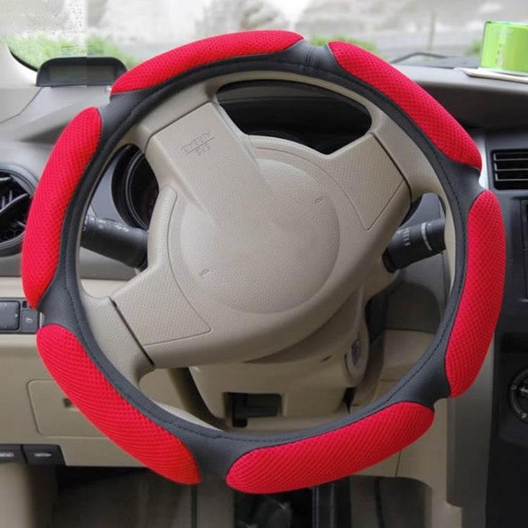Sandwich Steering Wheel Cover, Red and white glue#38cm, Black and white glue#38cm, Grey and  white glue#38cm, Beige and white glue#38cm