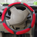 Sandwich Steering Wheel Cover, Red and white glue#38cm, Black and white glue#38cm, Grey and  white glue#38cm, Beige and white glue#38cm