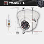 531eA CE & RoHS Certificated Waterproof  3.6mm 3MP Lens AHD Camera with 12 IR LED, Support Night Vision & White Balance, 531eA-L, 531eA-H2, 531eA-W