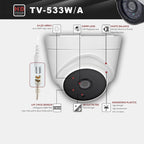 533A CE & RoHS Certificated Waterproof 3.6mm 3MP Lens AHD Camera with 2 IR LED Arrays, Support Night Vision & White Balance, 533A-W, 533A-L, 533A-H2