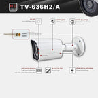 636A CE & RoHS Certificated Waterproof  3.6mm 3MP Lens AHD Camera with 24 IR LED, Support Night Vision & White Balance, 636A-H2, 636A-W, 636A-L