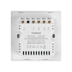 Sonoff T2 Touch 86mm Tempered Glass Panel Wall Switch Smart Home Light Touch Switch, Compatible with Alexa and Google Home, AC 100V-240V, UK Plug, 86mm/ 1 UK Plug