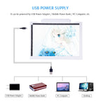 A4-19 6.5W Three Level of Brightness Dimmable A4 LED Drawing Sketchpad Light Pad with USB Cable