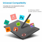 VEIKK A15 10x6 inch 5080 LPI Smart Touch Electronic Graphic Tablet, with Type-C Interface, A15 Gold, A15 Blue, A15 Red