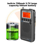 HRD-737 Portable Aircraft Band Radio Wide Frequency Receiver